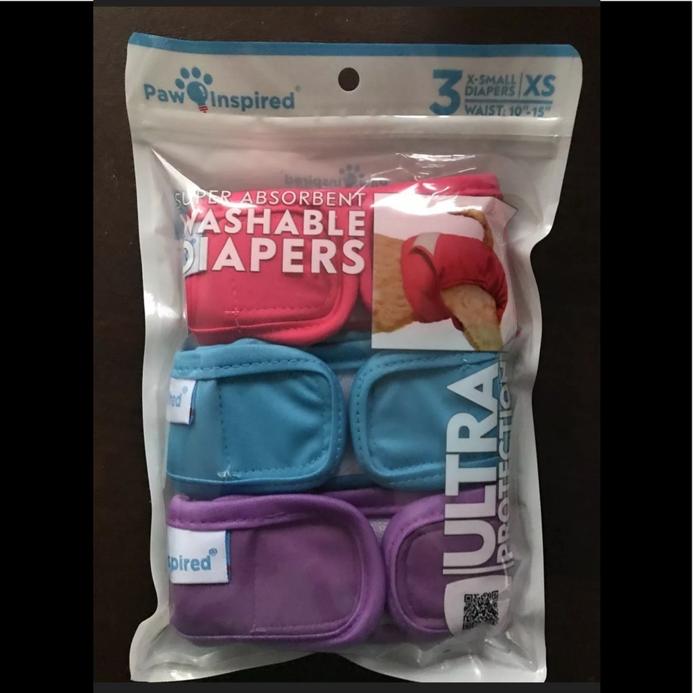 Paw Inspired Reusable Washable Doggie Diaper XS